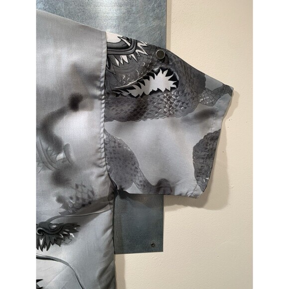 Ringo Sport No Contest Microfiber M Gray Graphic Asian Dragon Camp Y2K Retro - Picture 16 of 16